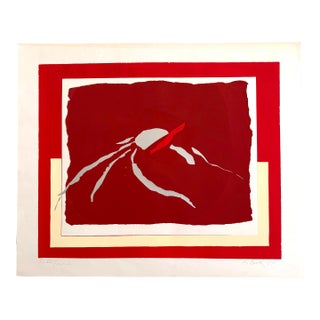 Barbara Beck 1971 Mid Century Modern Screen Print on Paper - Unframed For Sale