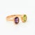 Modern Toi Et Moi Gemstone Ring: Amethyst and Peridot, Size 7.5 For Sale - Image 3 of 11