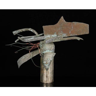 Brutalist Bronze Abstract Modernist Sculpture For Sale