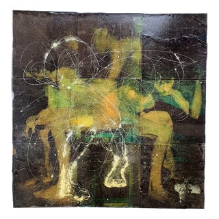 Studio Sul Movimento, Figurative Composition, 2006, Mixed Media & Photo Collage Painting For Sale