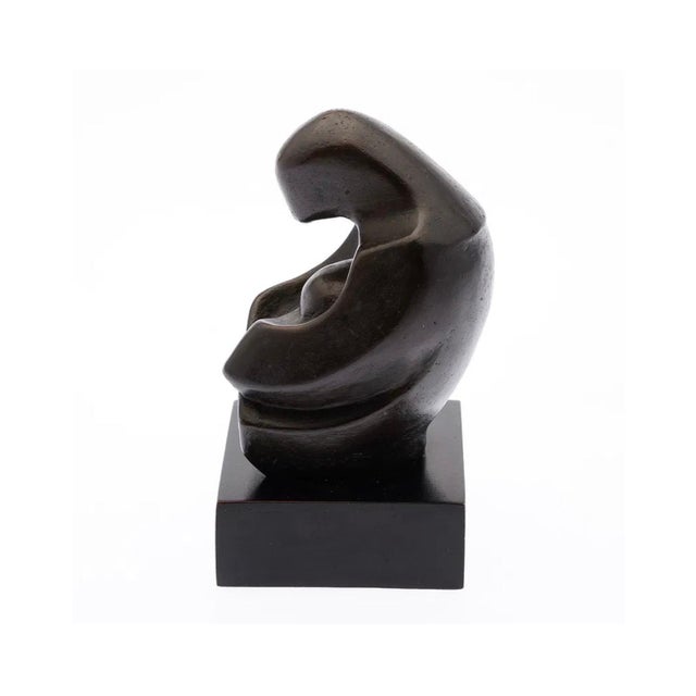Zvi Aldouby, Modernist Israeli Bronze Sculpture Abstract Mother & Child Zvi Yehuda Aldouby For Sale - Image 17 of 17