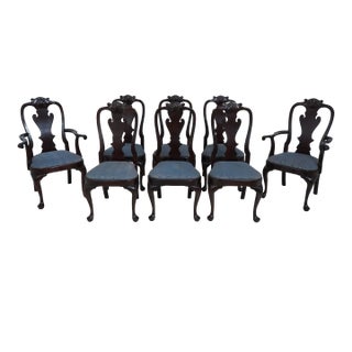Set of 8 Stickley Mahogany Queen Anne Dining Room Chairs For Sale