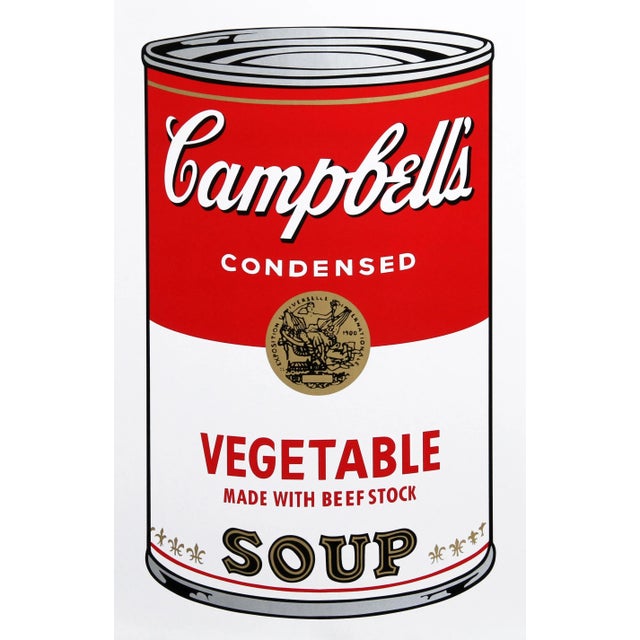 Campbell's Soup Can Vegetable, Andy Warhol Serigraph, Sunday B