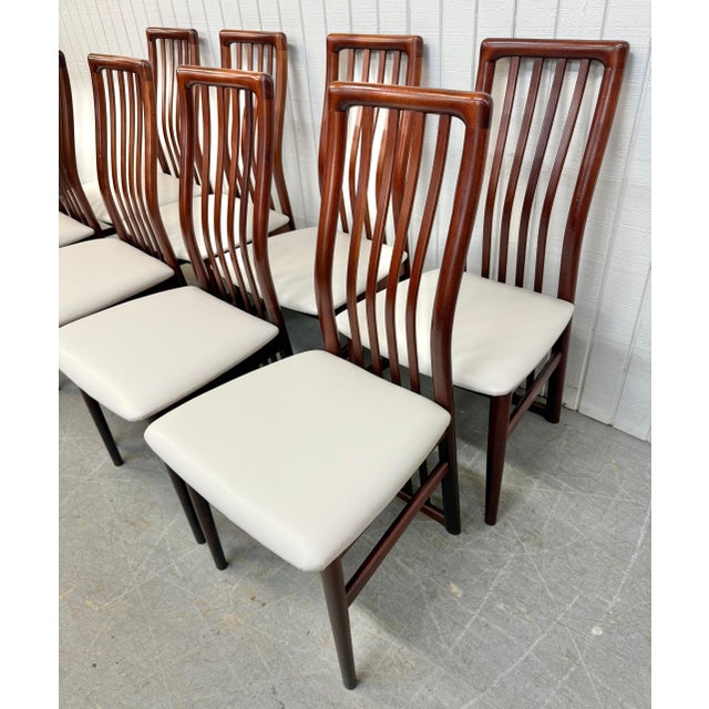 1980s Vintage Danish Modern Rosewood Dining Chairs - Set of 12 For Sale - Image 5 of 11