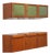 Vintage Wall Units in Teak and Mahogany with Drawers, Italy, 1960s, Set of 2 For Sale