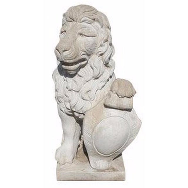 Vintage Cement Lion Statue Chairish