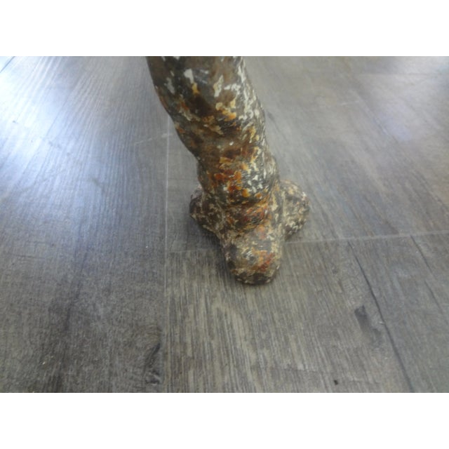 19th Century French Iron Arras Table With Marble Top For Sale - Image 9 of 10