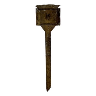 Architectural Salvage Antique 19th Century American Folk Art Downspout With Star Decoration, Collection of Richard Smith “Smitty” Axtell For Sale