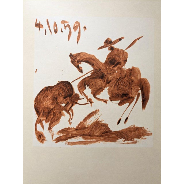 1960s Pablo Picasso, Bull Fighter, Original Lithograph, 1961 For Sale - Image 5 of 5
