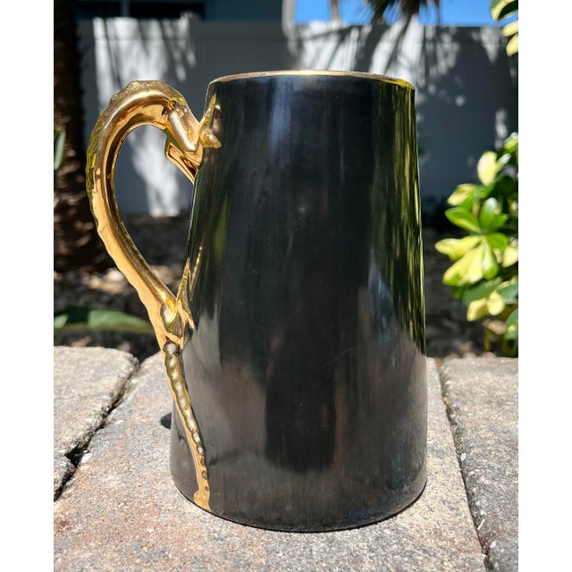 Antique Jaeger & Co (Bavaria) Porcelain Dragon Handle Mug For Sale - Image 9 of 12