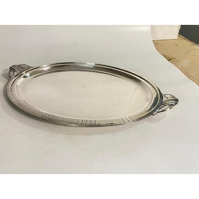 Art Deco Tay in Silver-Plated Metal, France, 1940s For Sale - Image 10 of 15
