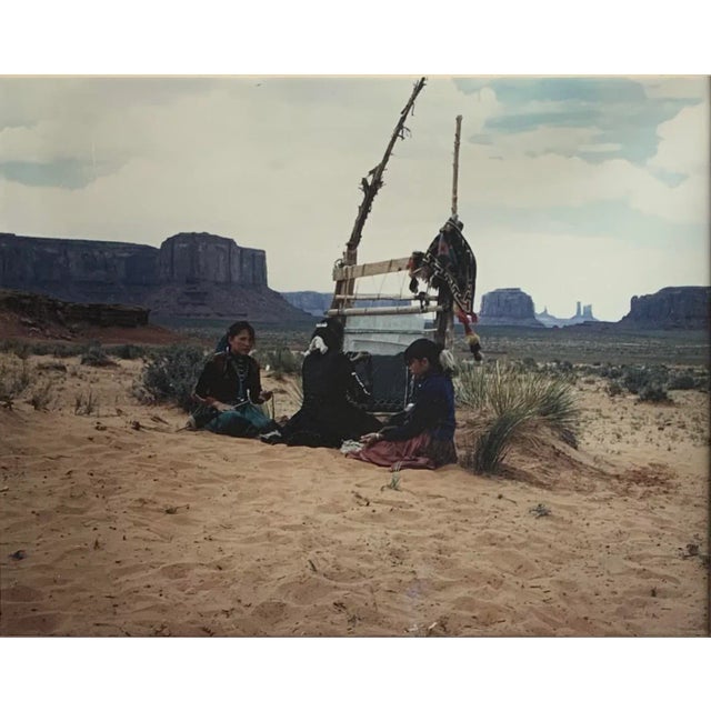 Vintage Photograph of Navajo Women in Desert For Sale - Image 4 of 8