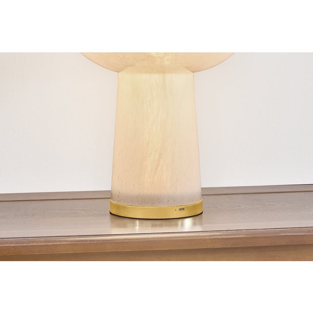 Hudson Valley Lighting Hudson Valley Lighting Fords 10.25 in. 1 Light Rechargeable Table Lamp in Aged Brass Finish For Sale - Image 4 of 11