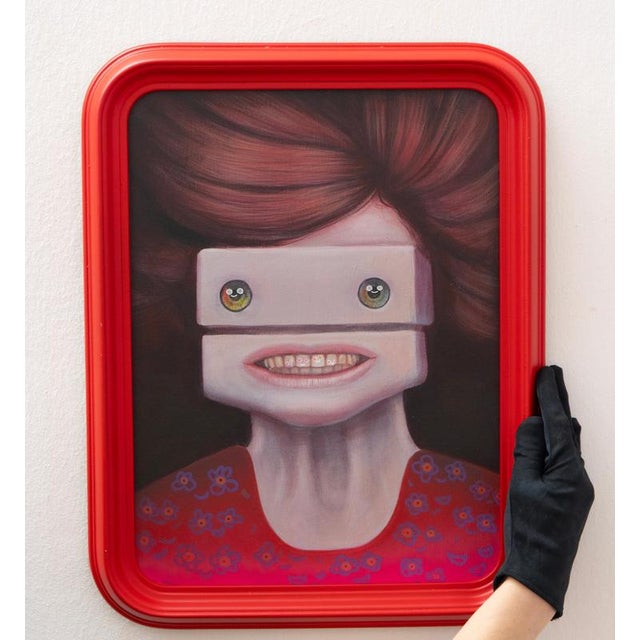 This figurative portrait painting belongs to You Are The One, an ongoing series by Moldovan-born contemporary artist...