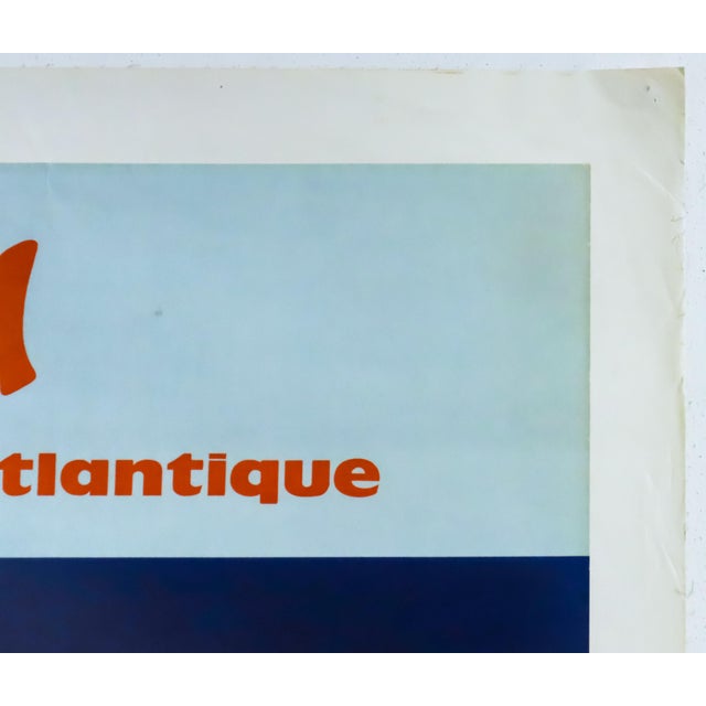 1950 British Ship Poster, "Cunard" (Linen-Backed) For Sale - Image 4 of 6