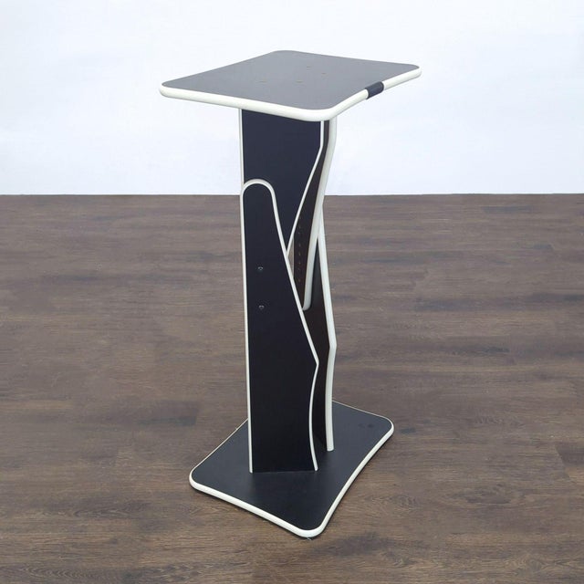 This ProRak speaker pedestal stand features a sleek black and almond design. Adjustable height. Brand: ProRak. Model:...