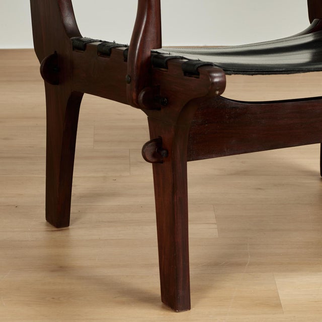 Set of Three Modern Rosewood Safari Chairs by Angel Pazmino For Sale - Image 11 of 18