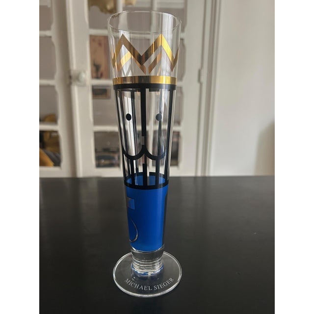 Two collector's glasses, designed by Michael Sieger and Tatjana Krizmanic, 1998 produced by Ritzenhoff This piece has an...