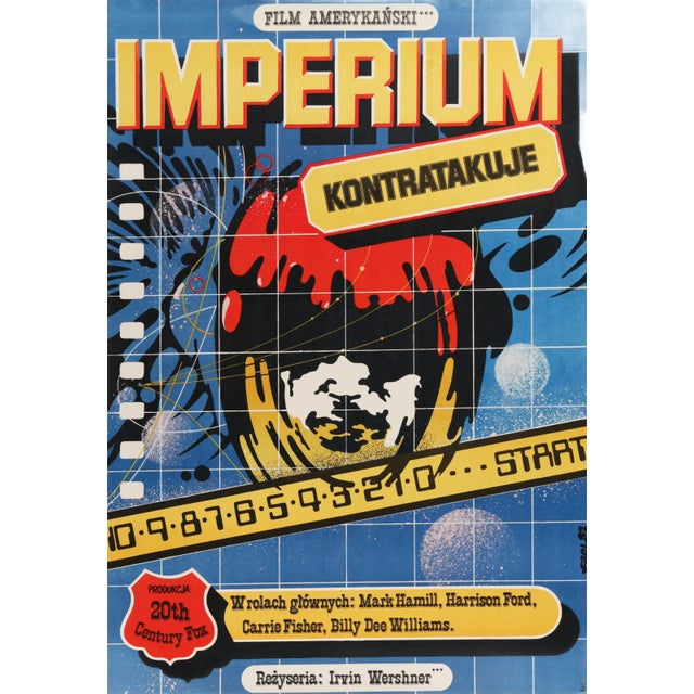 Star Wars The Empire Strikes Back Original Vintage Movie Poster, Polish, 1983 For Sale