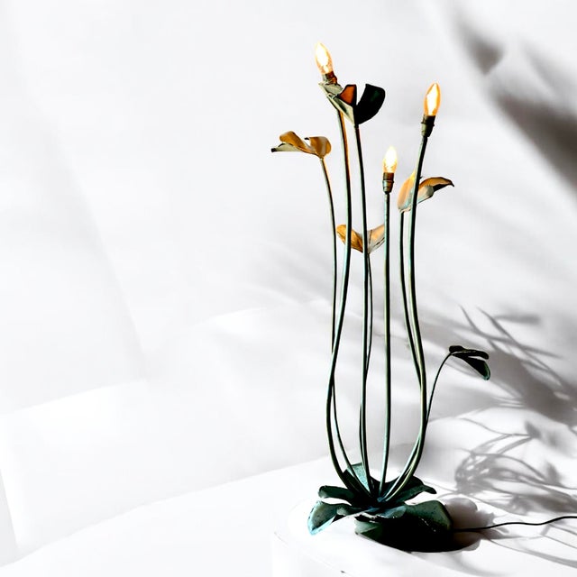 Late 20th Century Art Nouveau Sculptural Floor Lamp, France For Sale - Image 6 of 14