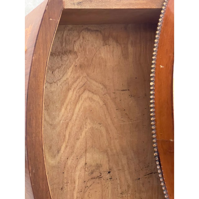 Gemstone French Regency Demilune Commode With Inlay For Sale - Image 7 of 8