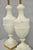 Early 20th Century Italian Neoclassical Large Carved Solid Alabaster Marble Urn Table Lamps - Pair For Sale - Image 4 of 12