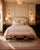 Pink Crushed Velvet Upholstered Dorothy Draper Style Espana Bench In the Style of Dorothy Draper Made by the Charlotte...