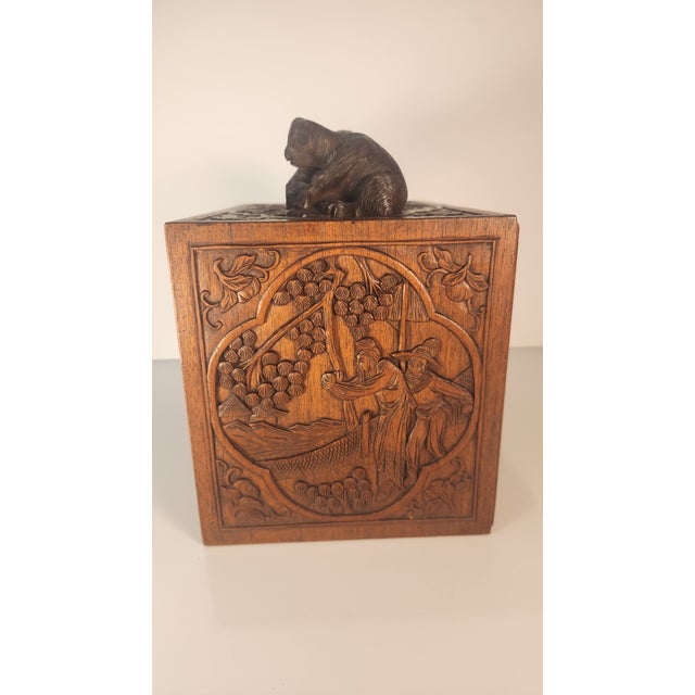 One-of-a-Kind Antique Mahjong Set From the 1920s in Amazing Carved Box For Sale - Image 15 of 16