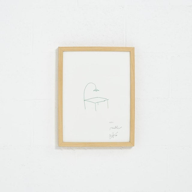 This Serigraph Silkscreen shows the iconic table + lamp of Muller Van Severen. This object is one of the very first...