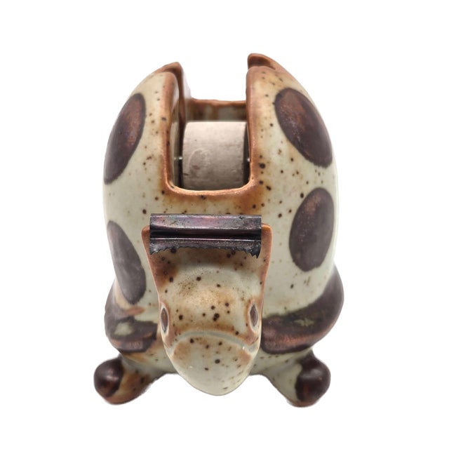 Offered is a vintage Counterpoint Pottery turtle desk-top tape dispenser made in Japan. circa. the 1960s to 1970s. It...