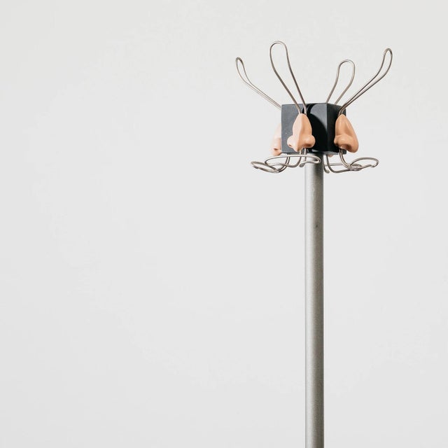 Metal Sculptural Homage to Magritte Coat Rack from Antartidee, 1980s For Sale - Image 7 of 10