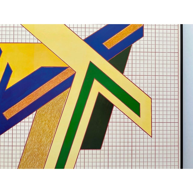 Frank Stella Vintage 1971 Mid Century Modernist Lithograph Print Framed Extra Large " 9th New York Film Festival " Poster For Sale - Image 13 of 18