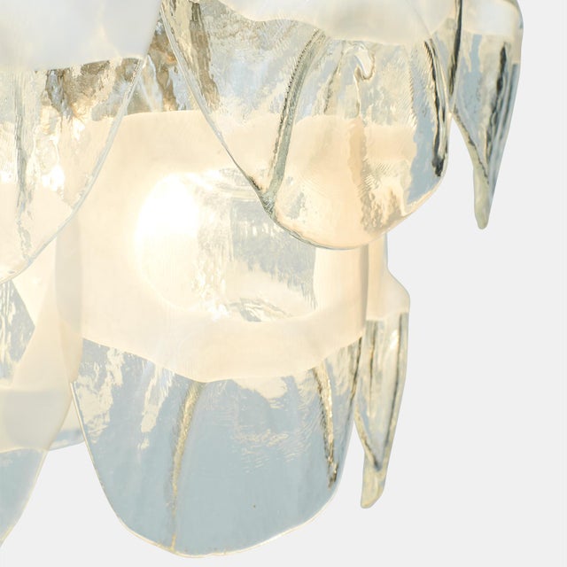 Gino Vistosi 1960s Gino Vistosi Attributed Glass & Chrome Pendant For Sale - Image 4 of 6