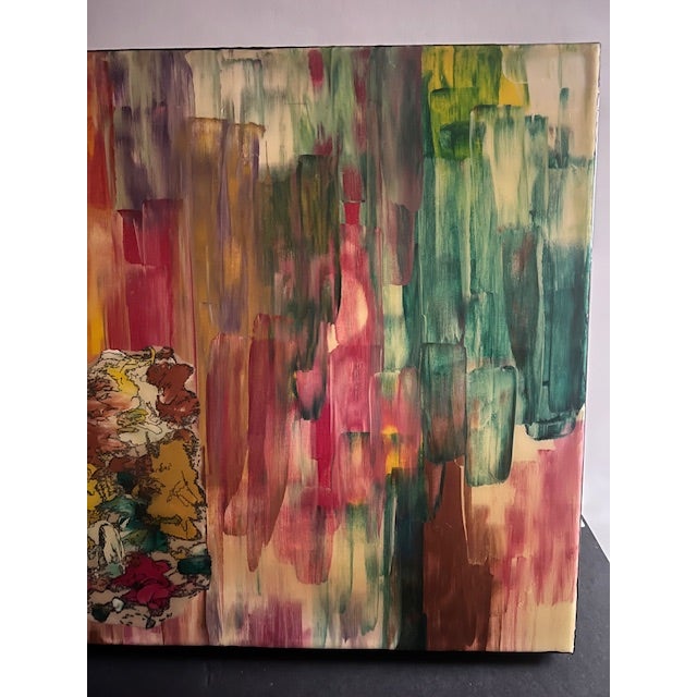 Early 21st Century Robert Cornman Original Mixed-Media Abstract Painting, "What Direction" For Sale - Image 5 of 18