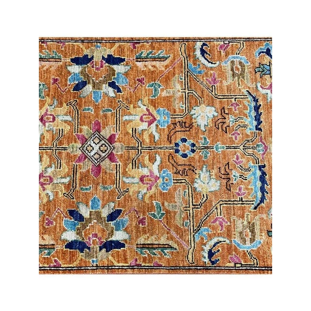 Orange 1990s Handwoven Heriz Runner Rug 3x12 For Sale - Image 8 of 10