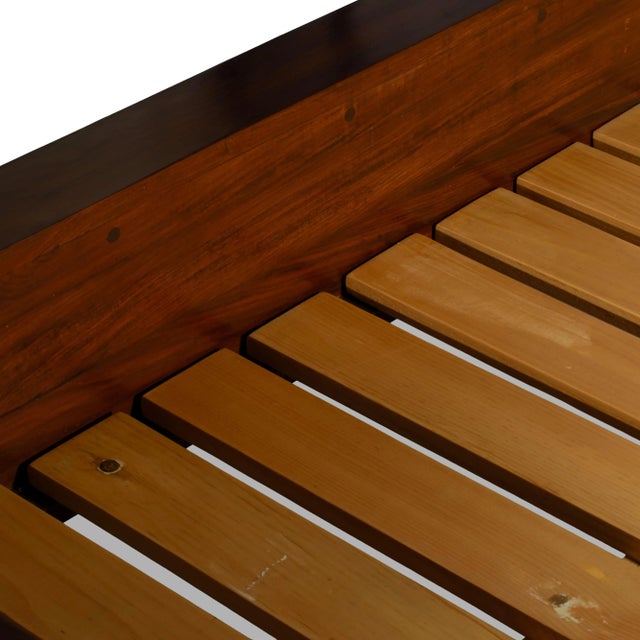 Wood Zaurak Contemporary Rosewood Finish Bed From Boston Mills (Queen) For Sale - Image 7 of 7