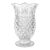 Vintage Heavy Crystal Pineapple Pattern Footed Vase With Scalloped Rim For Sale