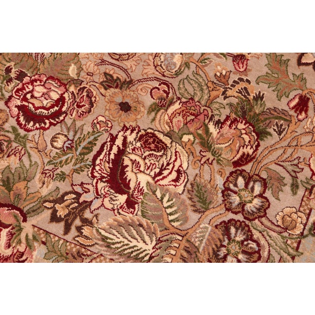 Shabby Chic Shabby Chic 1990's Pak-Persian Taupe/Gold Wool Rug - 6'1'' X 9'7'' For Sale - Image 3 of 9