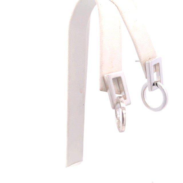 Late 20th Century Late 20th Century Gucci Estate Pierced Earrings Sterling Silver 7.73 Grams, A Pair For Sale - Image 5 of 6