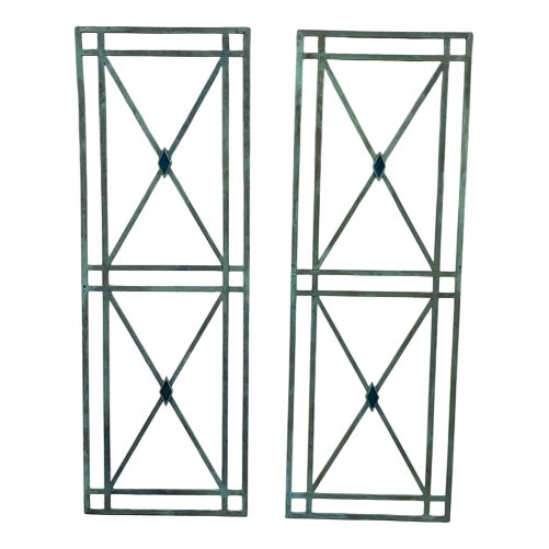 French Directoire Style Bronze Wall Panels, 1940s, Set of 2 For Sale