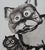 Laszlo Tibay (1962) Dog and his friend the cat Original ink and wash drawing Signed upper right Authenticated by the...