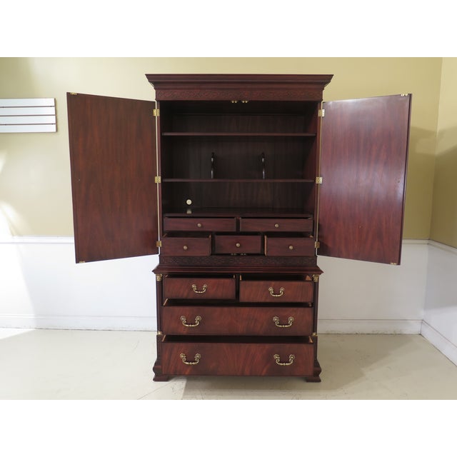 Henkel Harris Chippendale Mahogany Bedroom Armoire