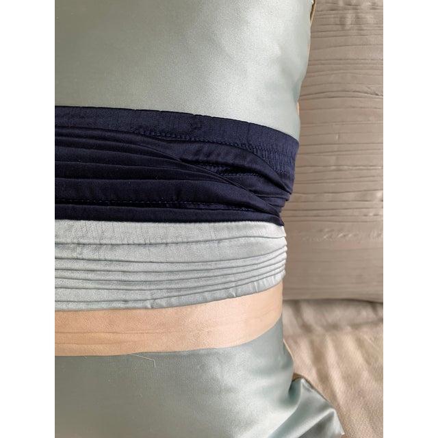 2000 - 2009 Hand Pleated Silk Charmeuse Pillow For Sale - Image 5 of 8