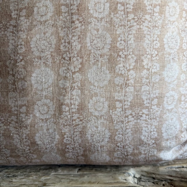 Textile Nancy Floral Linen Pillow For Sale - Image 7 of 8