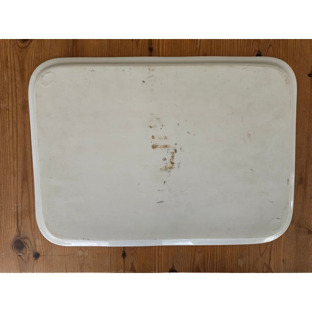 Green 1940s Porcelain Tray With Handpainted Hunt Scene For Sale - Image 8 of 9