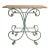 19th Century French Iron Patisserie Table With Travertine Top For Sale