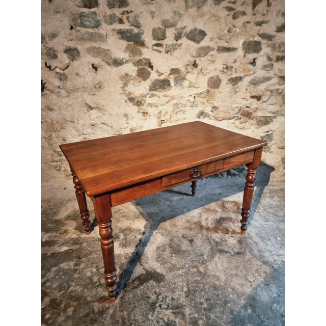 Vintage French Table in Cherrywood, 1930s For Sale - Image 10 of 14