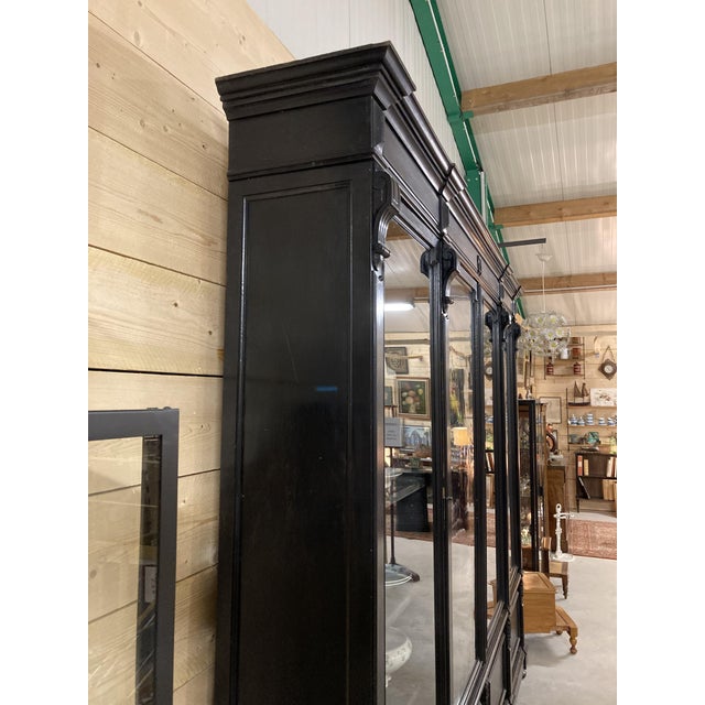 Napoleon III Bookcase in Blackened Pear Wood For Sale - Image 12 of 17