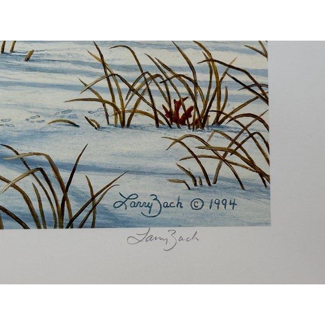 1990s Larry Zach "Winter Sunrise ~ Whitetail" Signed, Numbered, Le Wildlife Print For Sale - Image 4 of 6