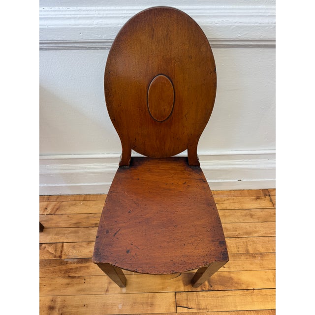 Late 18th Century Set of Four George III Mahogany Hall Chairs, Circa 1780 For Sale - Image 5 of 9